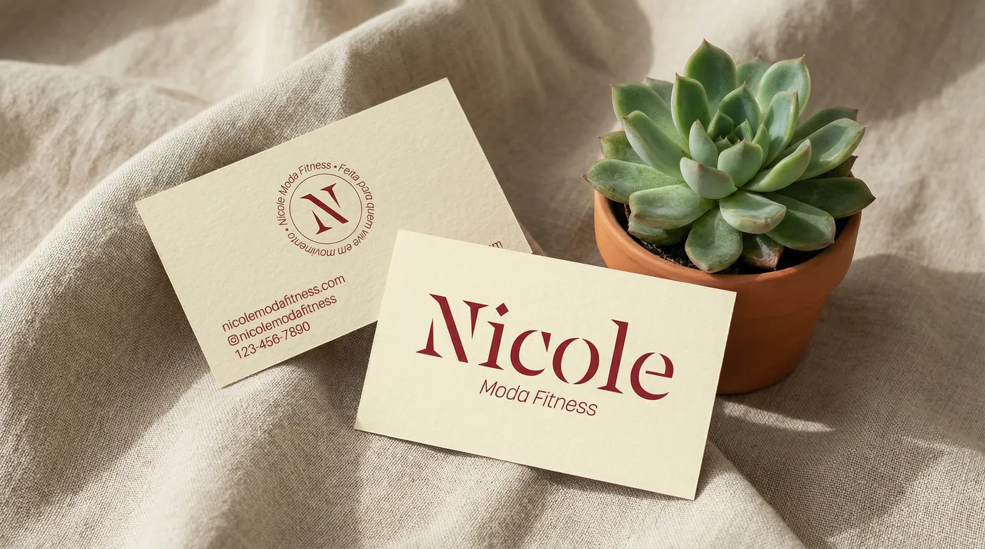 Cartão de visitas · Nicole Moda Fitness