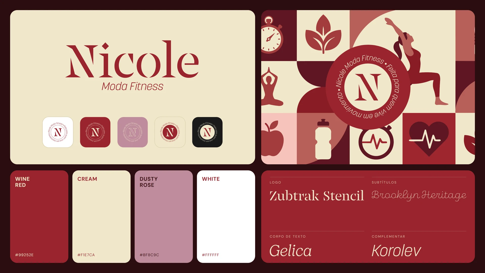 Sistema de marca · Nicole Moda Fitness